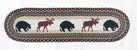 OP-43 Bear/Moose Oval Patch Runner 13"x48"