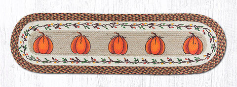 OP-222 Harvest Pumpkin Oval Patch Runner 13"x48"