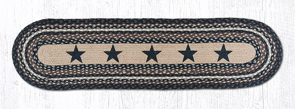 OP-313 Black Stars Oval Patch Runner 13"x48"