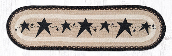 OP-313 Primitive Stars Black Oval Patch Runner 13"x48"