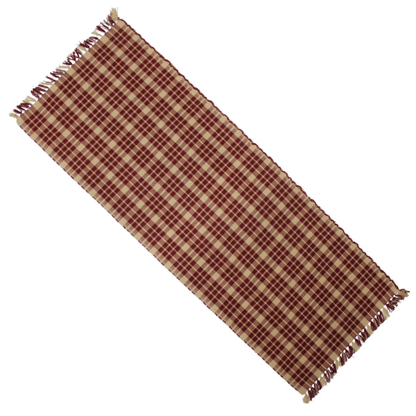 Appleton Barn Red Plaid Table Runner | Country Farmhouse