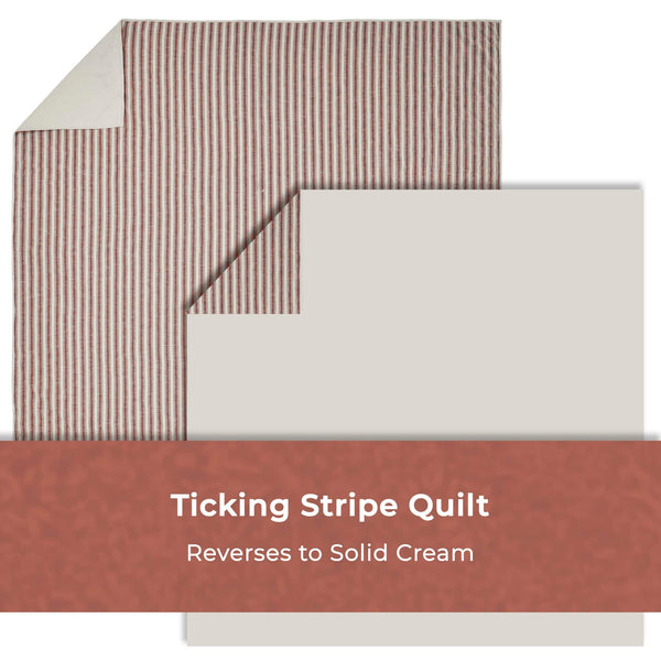 Market Place Red Twin Quilt 86Lx68W