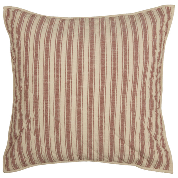 Market Place Red Quilted Euro Sham 26Lx26W