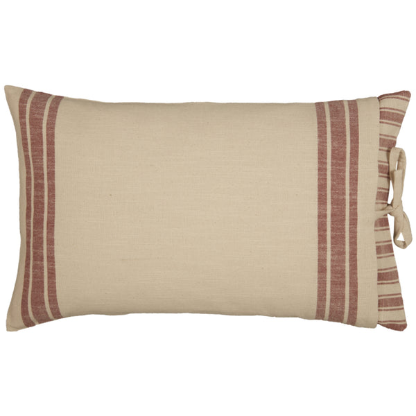 Market Place Red Fabric Overcover Pillow Cover 25Lx15W