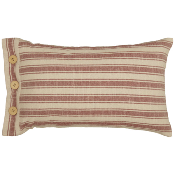 Market Place Red Fabric Pillow Cover 21Lx12W