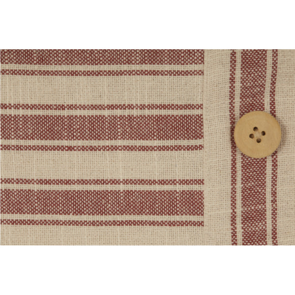 Market Place Red Fabric Pillow Cover 21Lx12W