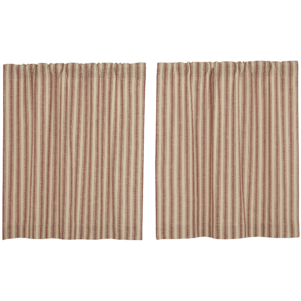Market Place Red Ticking Stripe Tier Set of 2 36Lx36W
