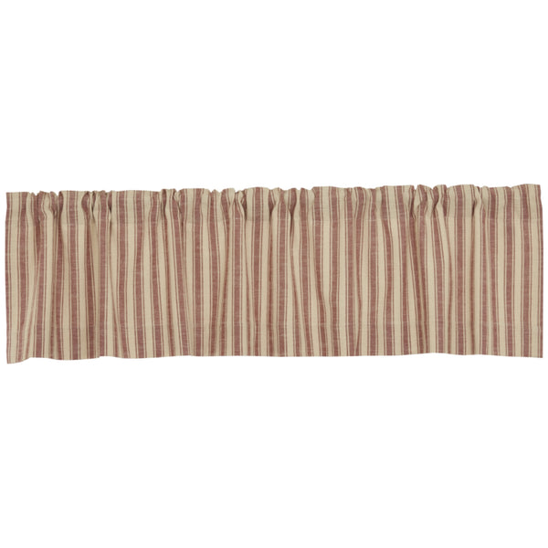 Market Place Red Ticking Stripe Valance 16Lx72W