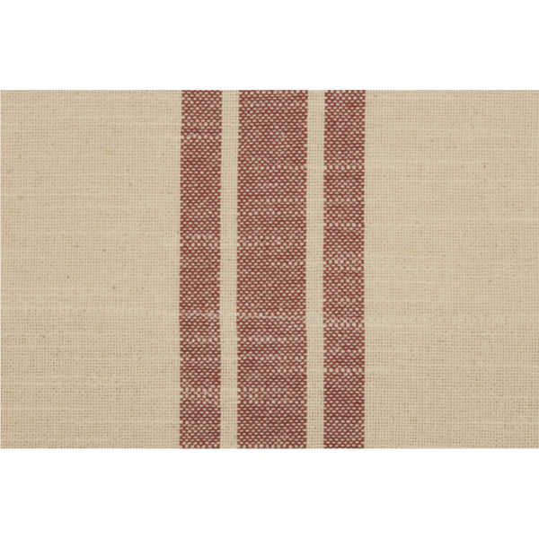 Market Place Red Grain Sack Stripe Short Panel Set of 2 63Lx36W