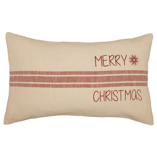Sleigh Bells Ring Merry Christmas Pillow Cover 25Lx15W