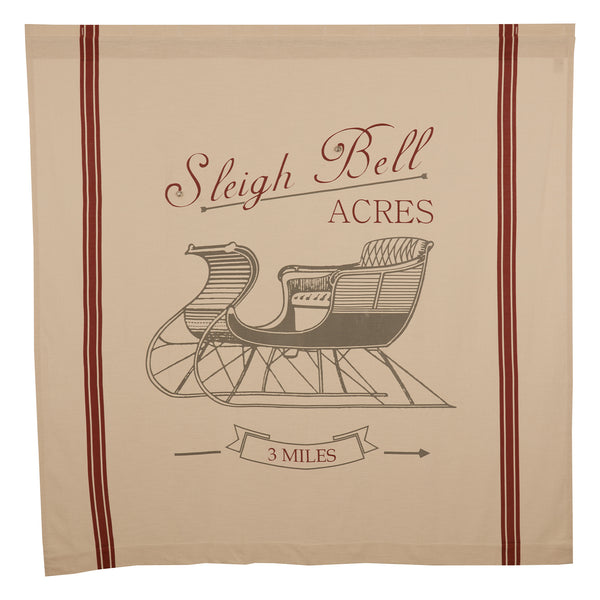 Sleigh Bells Ring Shower Curtain 72Lx72W