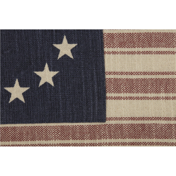 Market Place Red Flag Pillow Cover 20Lx12W