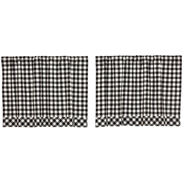 Vintage Check Black Tier Set of 2 24Lx36W