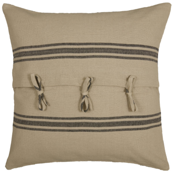Mill House Stripe Black Euro Sham 26Lx26W