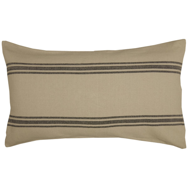 Mill House Stripe Black King Sham 37Lx21W