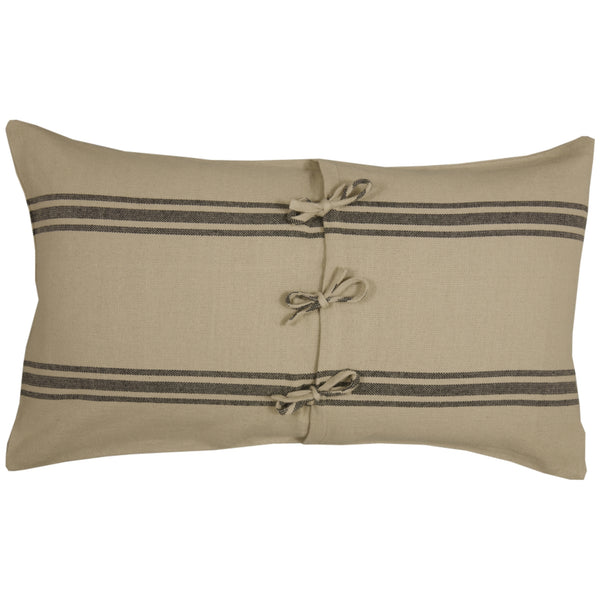 Mill House Stripe Black King Sham 37Lx21W