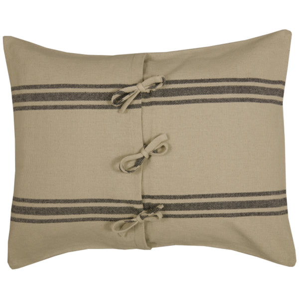 Mill House Stripe Black Standard Sham 27Lx21W