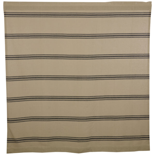 Mill House Stripe Black Shower Curtain 72Lx72W