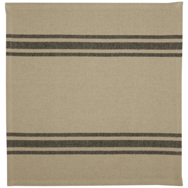 Mill House Stripe Black Napkin Set of 4 18Lx18W