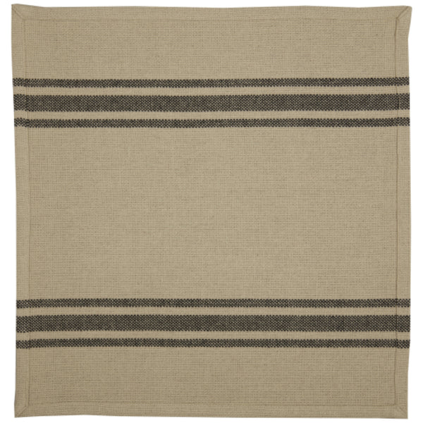 Mill House Stripe Black Napkin Set of 4 18Lx18W