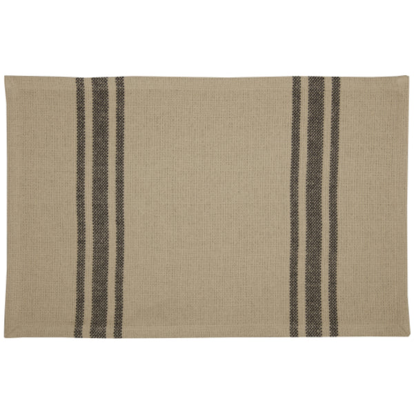 Mill House Stripe Black Placemat Set of 4 18Lx12W