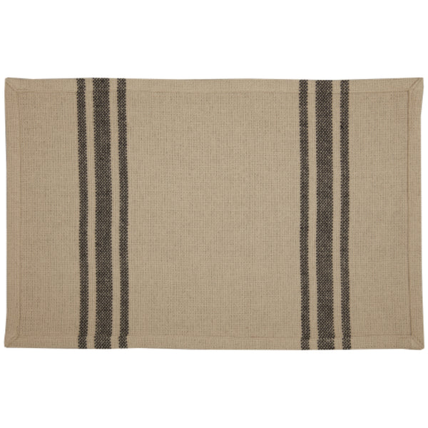Mill House Stripe Black Placemat Set of 4 18Lx12W