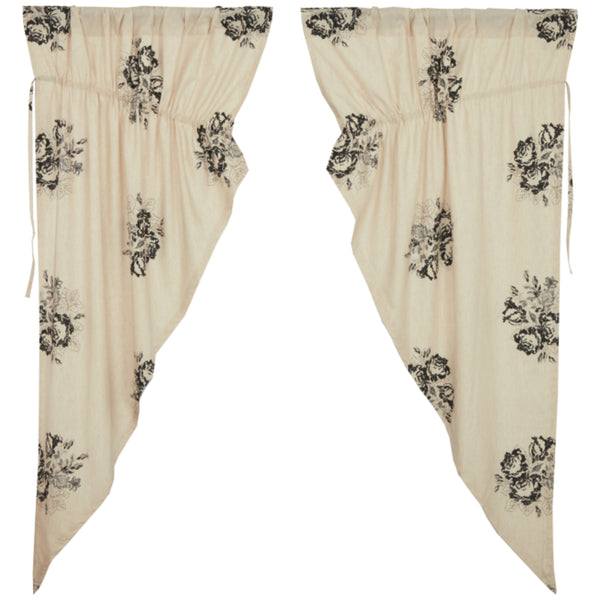 Lydia Black Prairie Curtain Set of 2 63Lx36Wx18