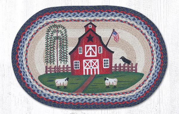 OP-15 Barn Scene Oval Patch 20"x30"