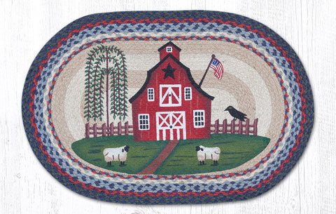 OP-15 Barn Scene Oval Patch 20"x30"