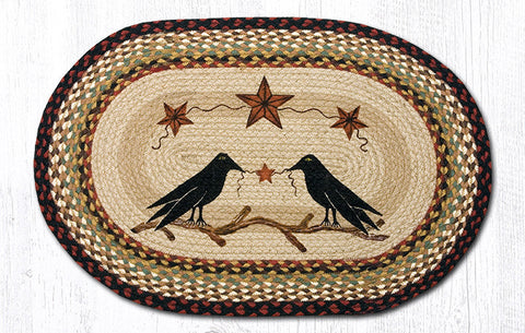 OP-19 Crow & Barn Stars Oval Patch 20"x30"
