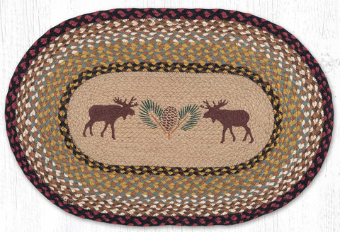 OP-19 Moose/Pinecone Oval Patch 20"x30"