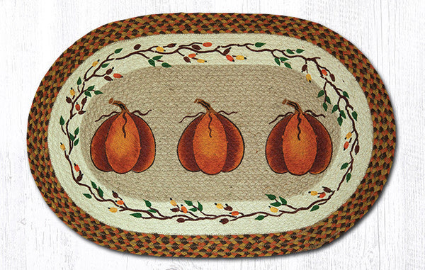 OP-222 Harvest Pumpkin Oval Patch 20"x30"