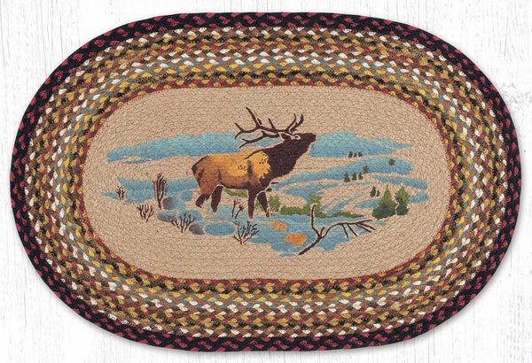 OP-319 Winter Elk Oval Patch 20"x30"