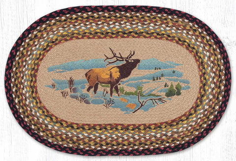 OP-319 Winter Elk Oval Patch 20"x30"