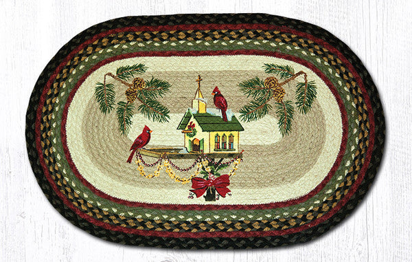 OP-338 Christmas Birdhouse Oval Patch 20"x30"