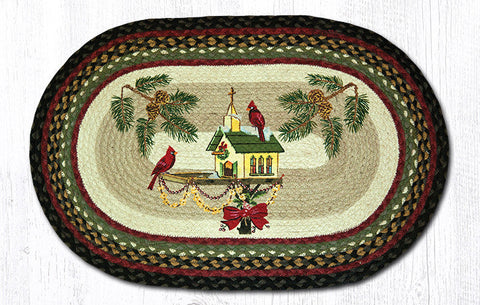 OP-338 Christmas Birdhouse Oval Patch 20"x30"