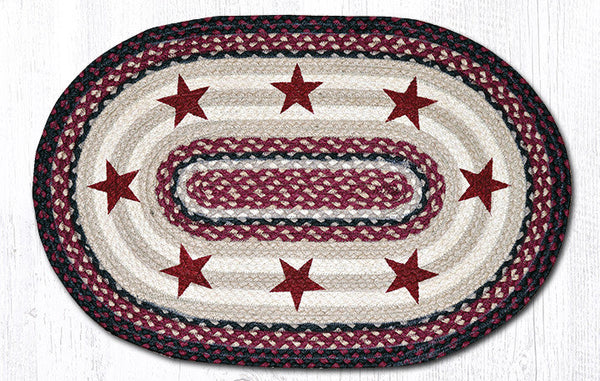 OP-344 Burgundy Stars Oval Patch 20"x30"