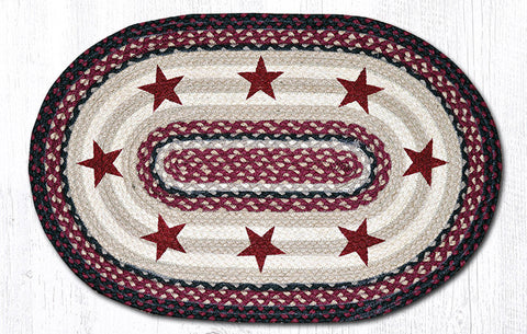 OP-344 Burgundy Stars Oval Patch 20"x30"