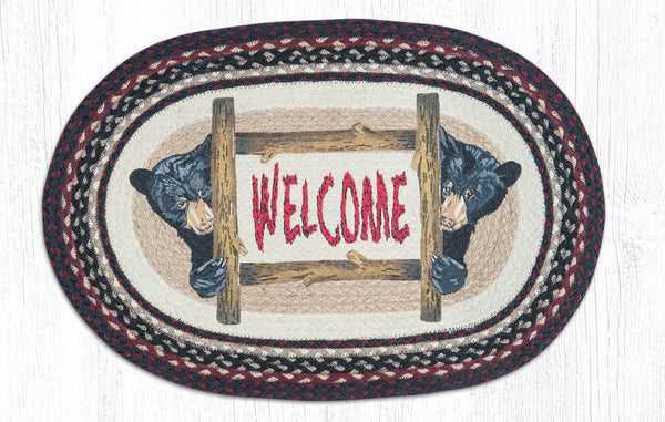 OP-344 Bear Welcome Oval Patch 20"x30"
