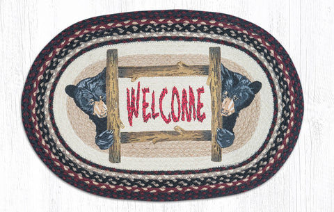 OP-344 Bear Welcome Oval Patch 20"x30"
