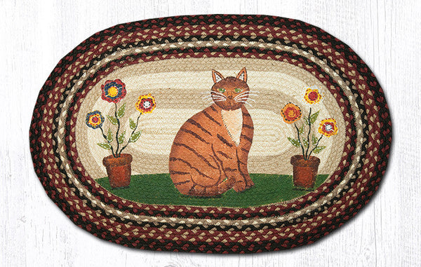 OP-344 Folk Art Cat Oval Patch 20"x30"