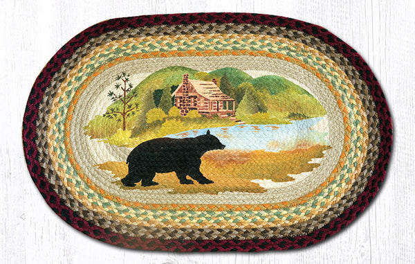 OP-395 Cabin Bear Oval Patch 20"x30"