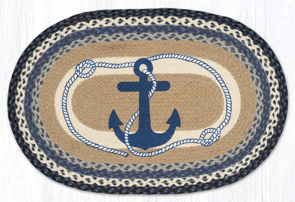 OP-443 Navy Anchor Oval Patch 20"x30"