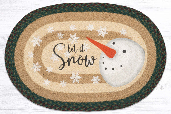 OP-508 Let it Snow Snowman Oval Patch 20"x30"