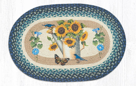OP-568 Sunflower Water Can Oval Patch 20"x30"