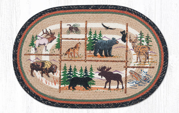 OP-583 Lodge Animals Oval Patch 20"x30"