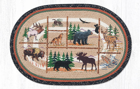 OP-583 Lodge Animals Oval Patch 20"x30"
