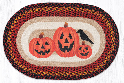 OP-590 Three Jack-O-Lanterns Oval Patch 20"x30"