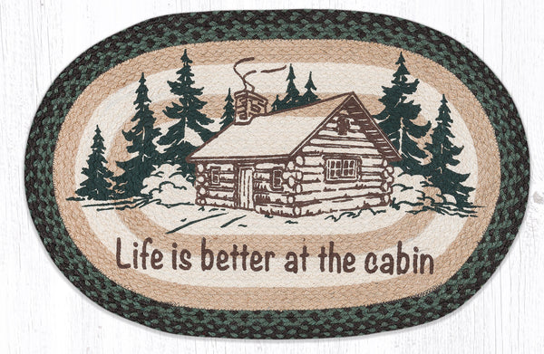 OP-597 Life Is Better At The Cabin Oval Patch 20"x30"