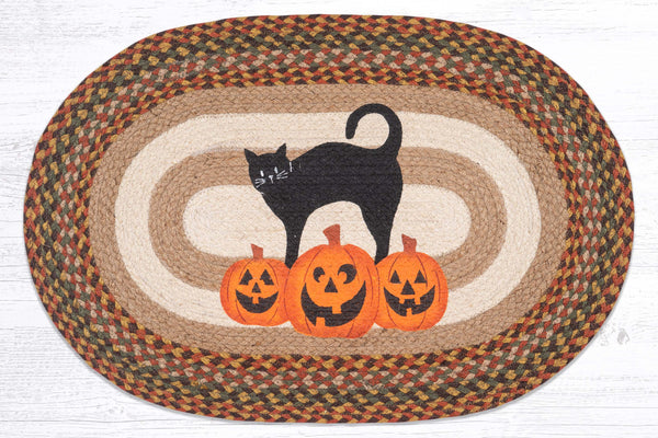 OP-655 Pumpkin & Cat Oval Patch 20"x30"